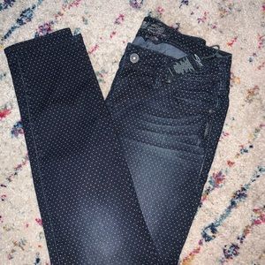 NWT Silver “Suki” Super Skinny Dot Jeans